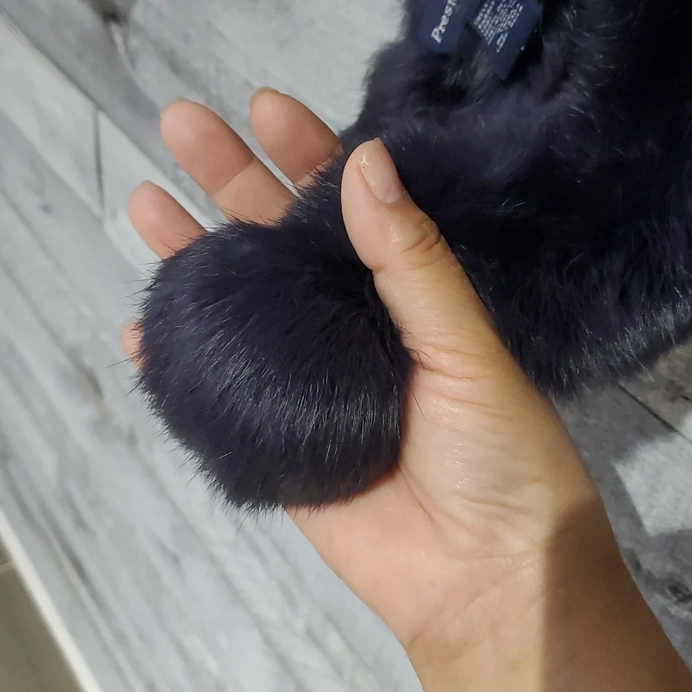 Purple Rabbit Fur Accessory